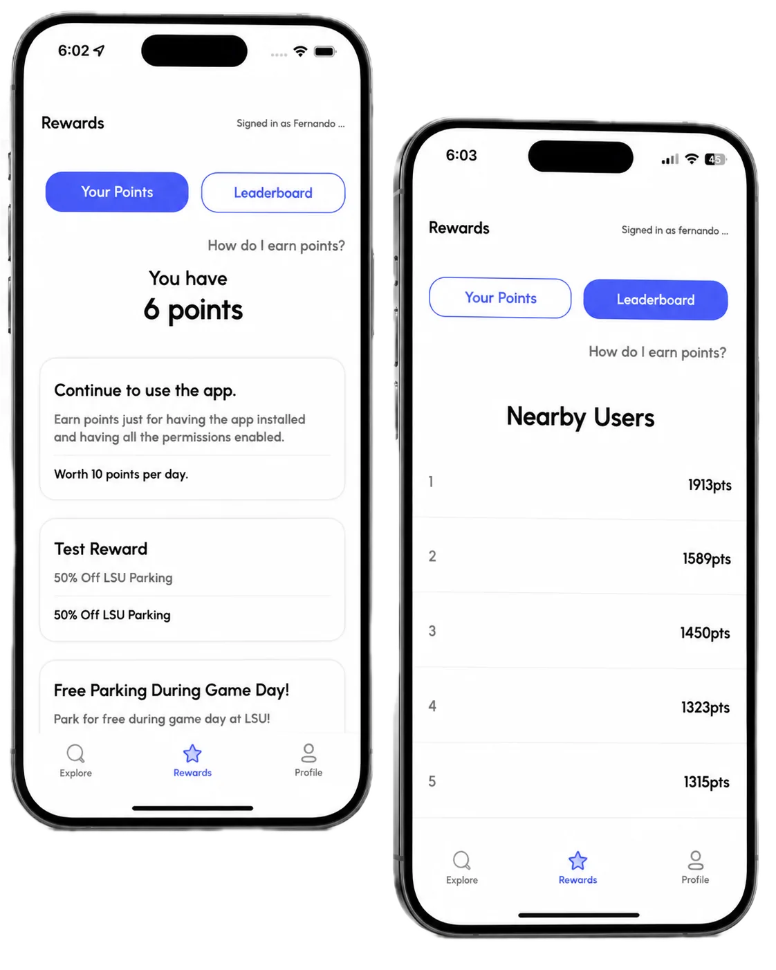 ParkZen: Rewards & points
