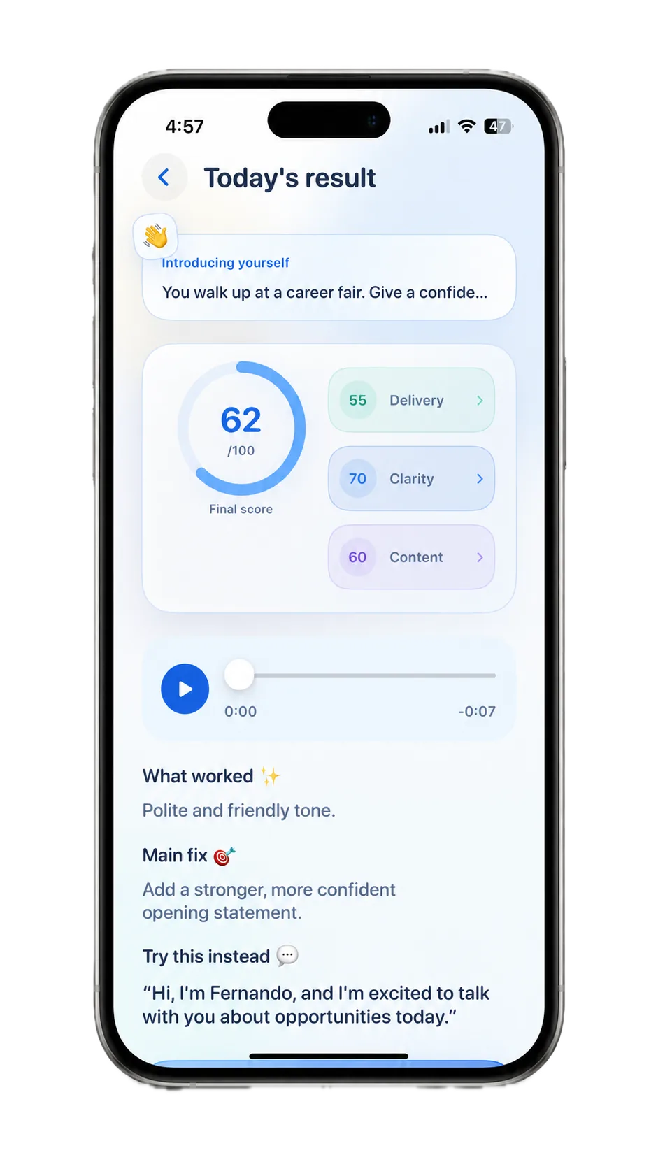Speak Lock: Get feedback and unlock